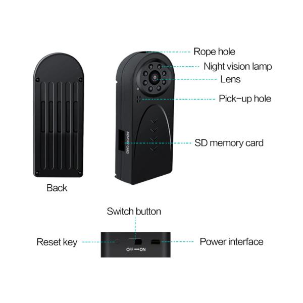 Quality 150 Degree Mini SPY Camera Wireless Hidden Camera DC 5V 2.4GHz Wifi Compatible for sale