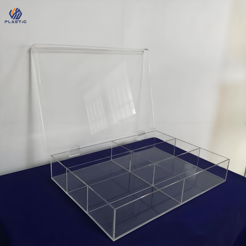 Customimzed Logo Acrylic Storage Box , Virgin PMMA Acrylic Makeup Organizer Box