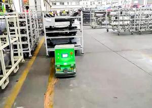 China 2 Tons Loading Unidirectional Tugger AGV Cart For Washing Machine Line Long Working Time wholesale