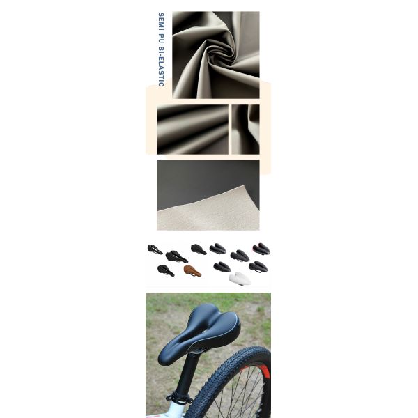 High-Durability Artificial Leather SEMI PU BI-ELASTIC Fabric for Bicycle Saddles