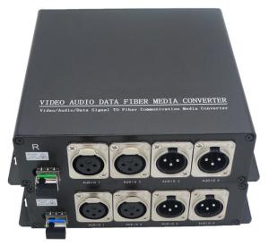 Two Way 2-Ch Xlr Audio To Fiber Converter Broadcasting Voice Audio Over A Single Sc/St/Fc/Lc Fiber