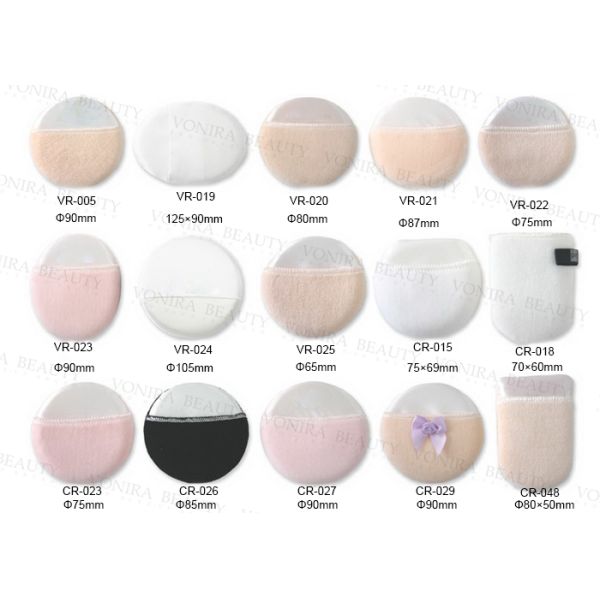 Daily White Soft Velour Cosmetic Loose Powder Puff Small Size
