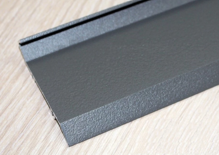 Grey Sand Blasting Color Aluminium Extrusion Profiles For Louver Door / Electric Rolling Shutter