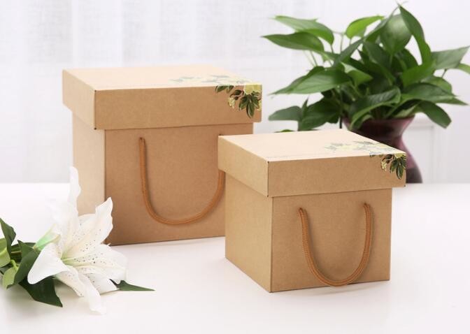 Custom design gradient color luxury paper packaging gift box with lid,Paper Flower Box Florist Bouquet Box Packaging Ros