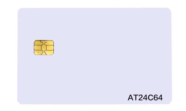 Quality Pre Printed PVC Memory IC AT24C64 Chip Contact Card for sale