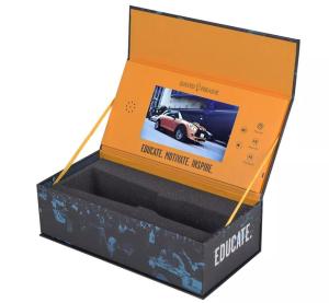 China LCD Advertising video box, customized print 7 inch LCD video display gift box with customized EVA inlay wholesale