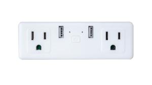 China US Smart Double Plug With 2 USB Control Two Socket Invidually on sale