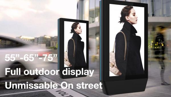 3000nits Outdoor LCD Advertising Screen 65" HDMI Interface Anti Corrosion