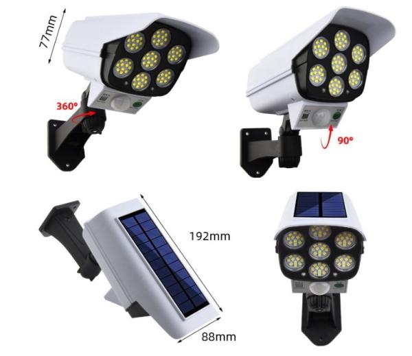 Door Sensor 77 LED Simulation Monitoring Security Lighting Solar Motion Sensor
