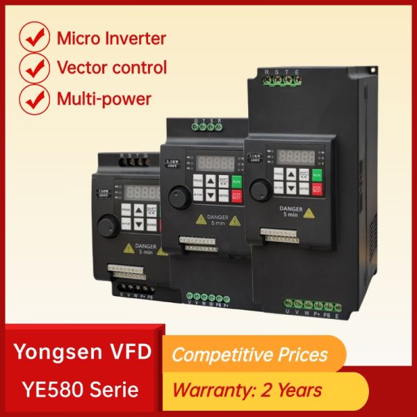 High Perpormence VFD VSD Frequency Inverter Converter Ac Motor Variable Frequency Drive Single Phase 220V 1.5kw 50/60hz