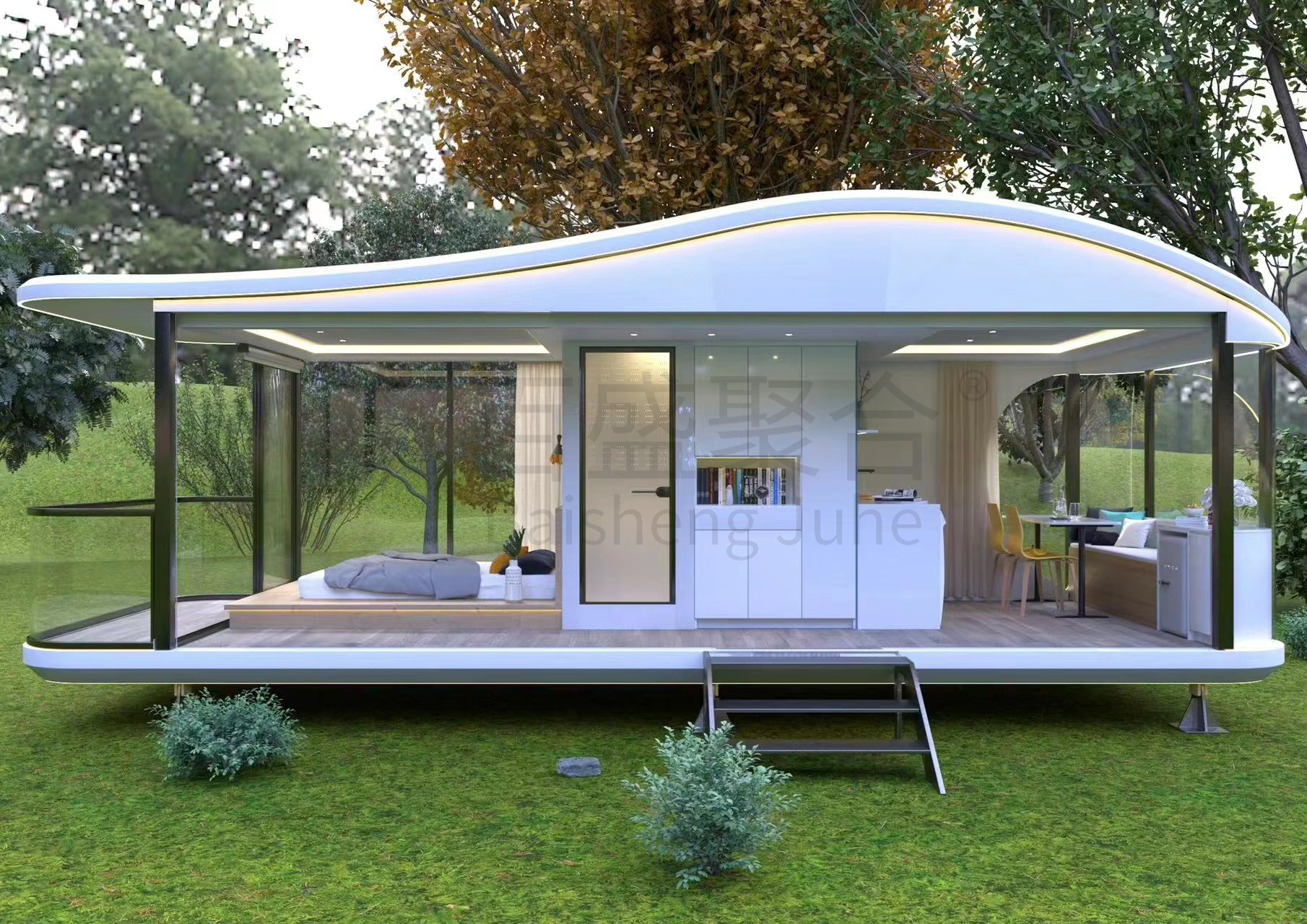 Customized Color Space Capsule House Eco Friendly Advantage with Balcony Upgrade