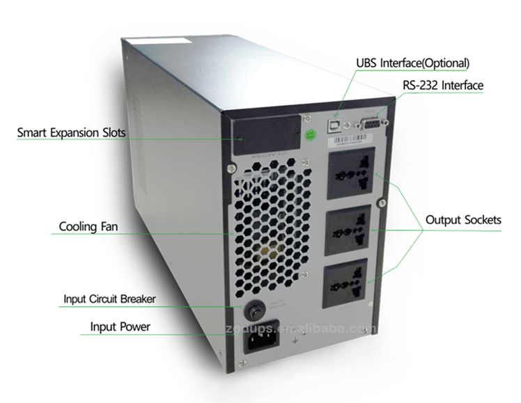 High Frequency Online 2kva Single Phase Ups For Computer Wifi DC Power Machine