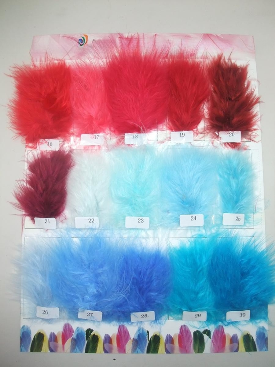 15*30 cm Goose Feather Millinery Supplies with Stripped Coque and Hackle Flower Mount