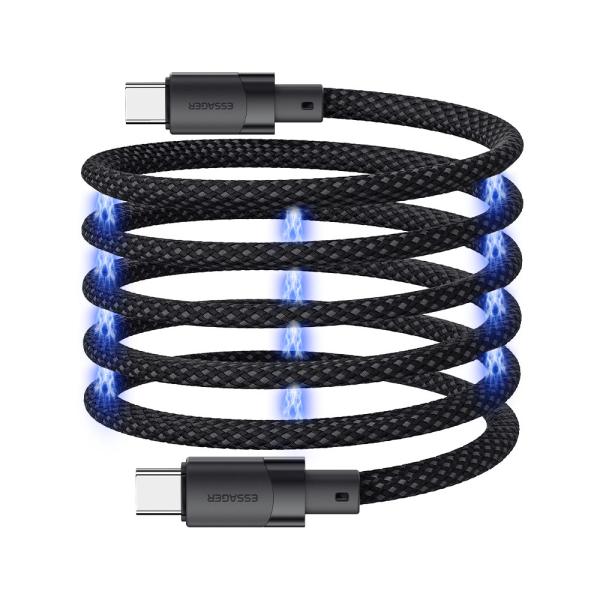 Quality ESSAGER ES-X53 Series 100W USB C to USB C Magnetic Charging Cable for sale