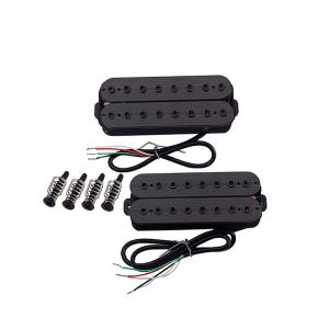 Alnico V 8 Strings Humbucker Pickups Adjustable Hexagon Nut Double Coil Pickup Set Vintage