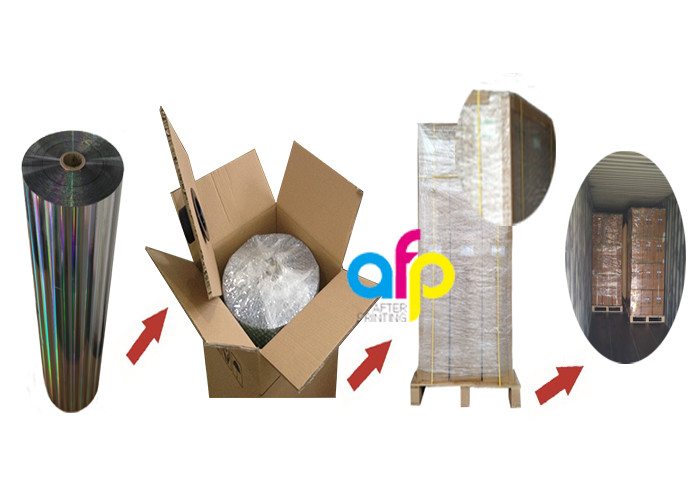 Glossy / Matte Opaque Laser Holographic Film For Paper Bag Metallic Colors