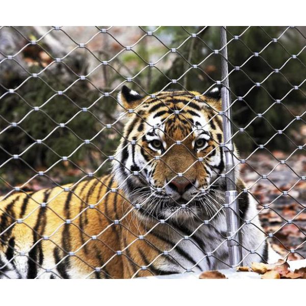 Stainless Steel 316 / 316L Zoo Mesh , Protective Tiger cage Enclosure Fencing