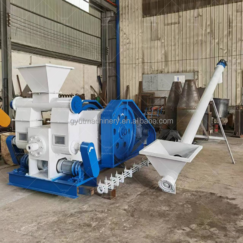 30mm Dia Biofuel Wood Sawdust Hydraulic Briquetting Punching Machine with Blue Color