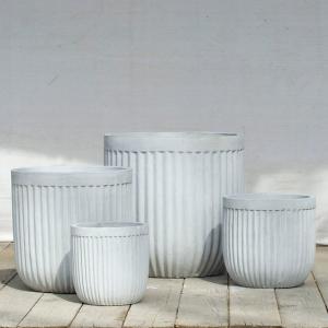 China Water Resistant Light Grey 21cmx222cm Fiber Clay Pots wholesale