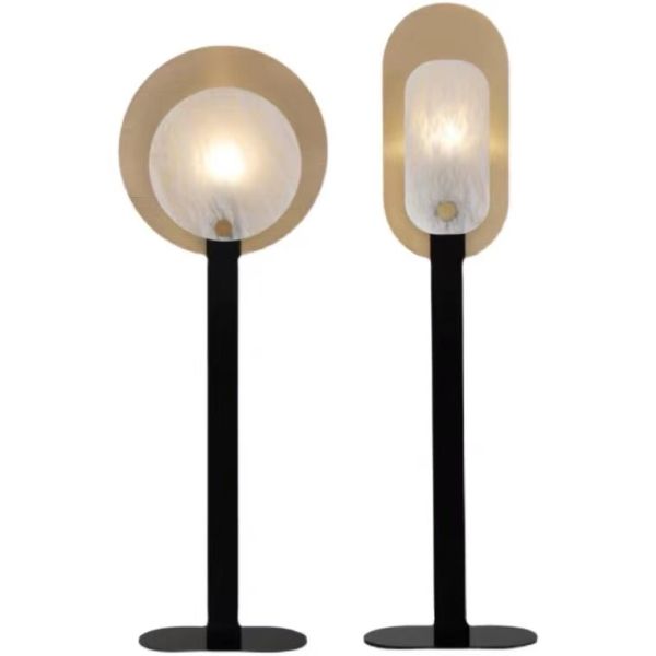 Creative Golden Office Reading Lamp Marble Shade Guzhen Led Table Lamp