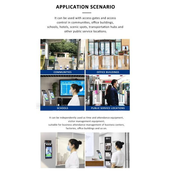 7" AI Face Recognition Body Temperature Scanner