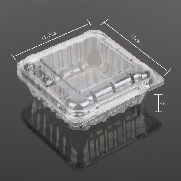 Rectangle 11.5*11*4cm Clear Clamshell Food Containers