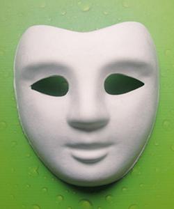 China Pulp Molded Masks with  Special Eye /  Suitable in Party / Unleached wholesale
