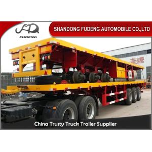 China Heavy duty suspension 40ft flatbed container trailers carry 40Tons Containers wholesale