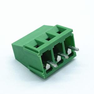 China 3 Poles 5.0mm Pitch Brass Cage PCB Screw Terminal Block 300V 10A on sale