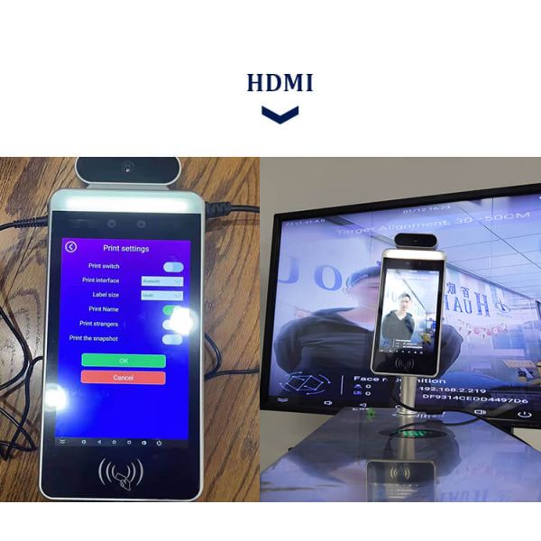 HFSecurity RA08TPlus Multi Person Face Temperature Detection And Recognition Sensor And Time Attendance System