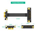 36PIN PCI-E 1X 270 Degree PCI-e Extension Cable For PCI Express Up to PCI-E Gen3