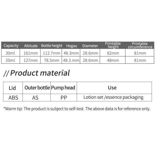 Custom Logo Silk Screen Printed Cylinder 15-50ml As Airless Bottle with Press Pump for Skin Care Serum Face Cream Lotion