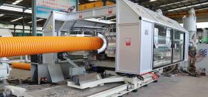Single Screw PP PE PVC Corrugated Pipe Extruder HDPE Sewage Pipe Extrusion Line