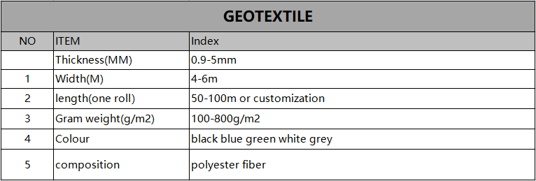 Non-woven Geotextile Needle Punched Polyester Geotextile for Road Base Reinforcement