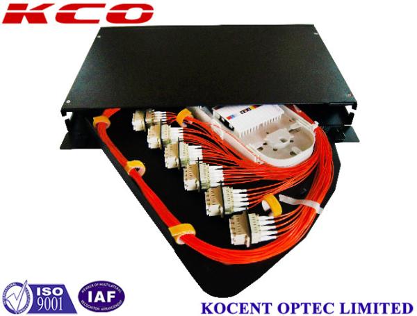 Quality ODF Distribution Fiber Optic Termination Box OM4 OM5 1U 24 Port Rotating Splice Rackmount Patch Panel for sale