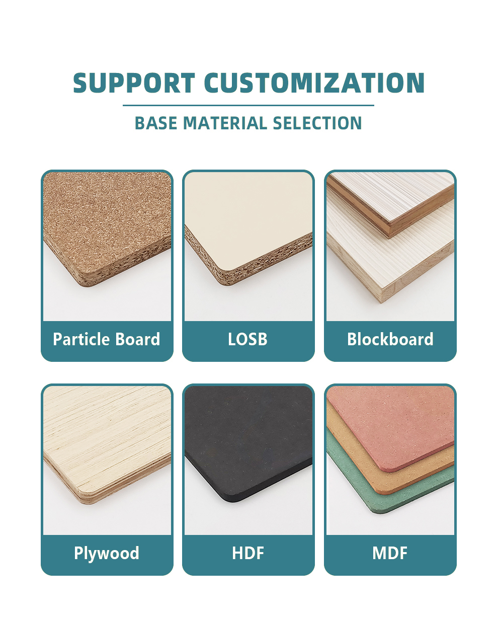 680-830KG/M3 Density White Melamine Laminated MDF Board for Furniture Industry
