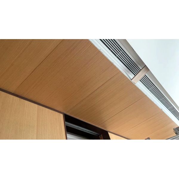 0.5mm Microperforated Acoustic Wood Wall Panels Decorative Timber Board Building Lobby