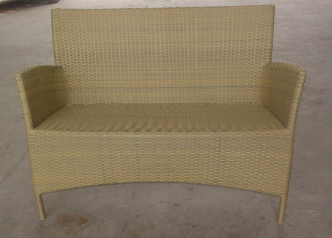 backyard wicker leisure bench -11043