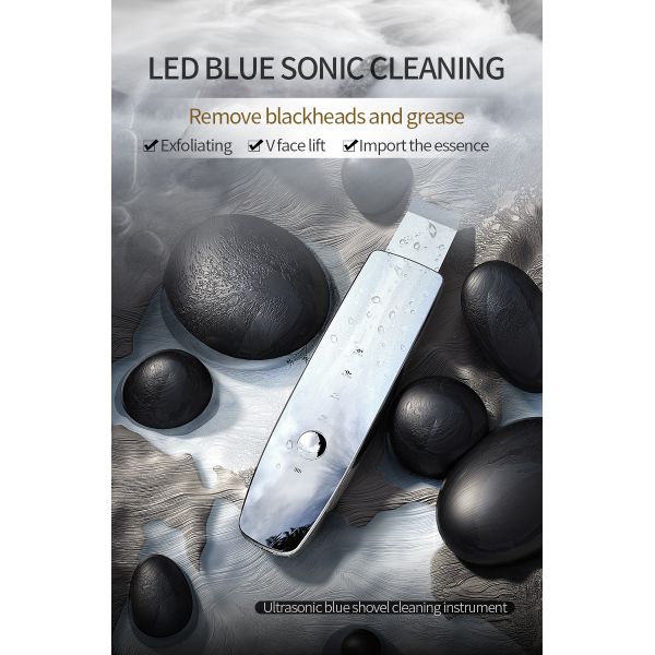 EMS Radio Frequency Skin Device Micro Electric Current Shock Ultrasonic Skin Scrubber