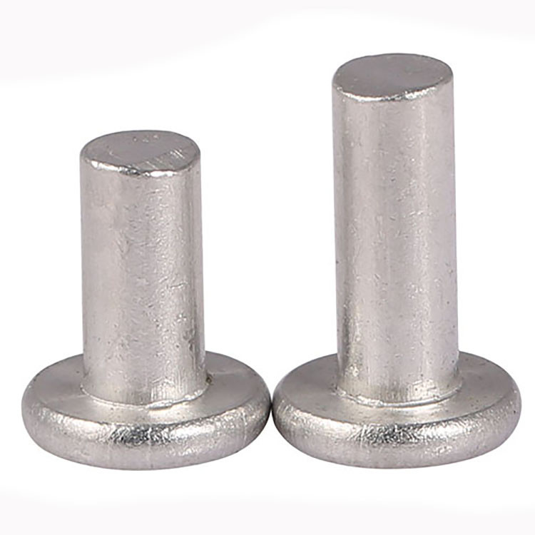 SUS304 / SUS316 Stainless Steel Flat Round Head Rivets Solid