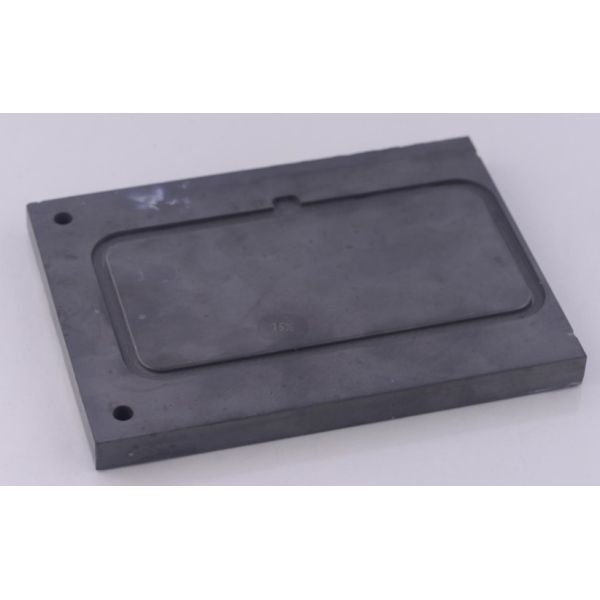 Dark Gray Silicon Nitride Ceramic Base: High-Precision Rectangular Groove