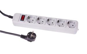 China 5 Outlet Universal Power Strip With Overload Protector Suit For Most County wholesale