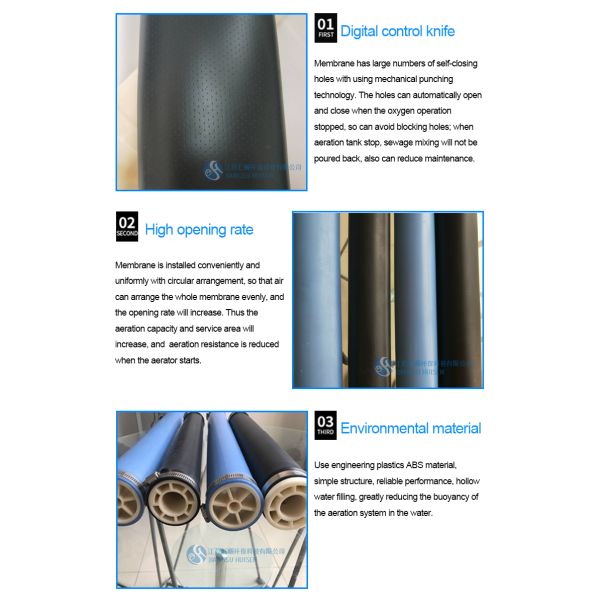 EPDM Silicone Fine Bubble Tube Diffuser For Water Treatment Aeration