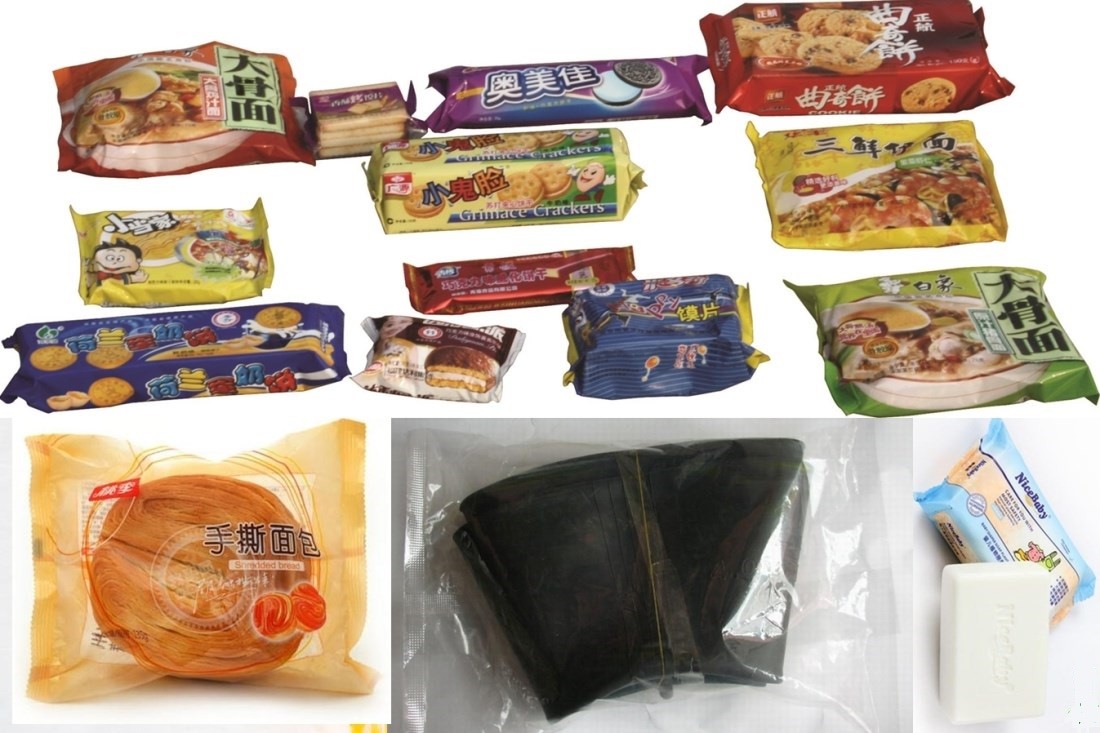 Swf 450 Flow Wrap Packing Machine Baked Food Form Fill Seal Packing
