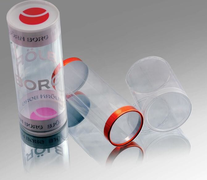clear PVC PET can for food canning,Customized round clear paint can with tin lid,paint can with tin top & bottom and han