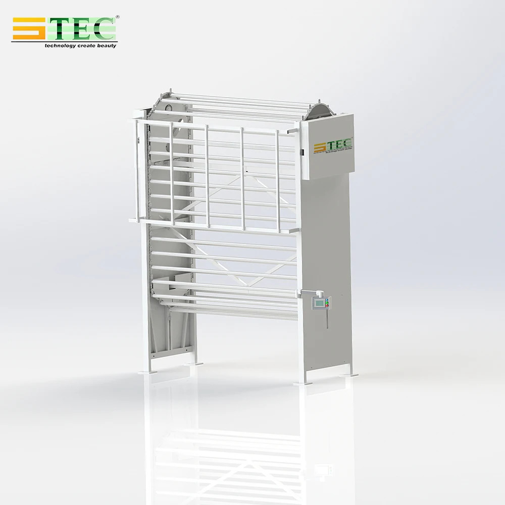 6KW Automated Fabric Roll Storage System Vertical Carousel Curtain Machine Material Selection 56 Roll Capacity