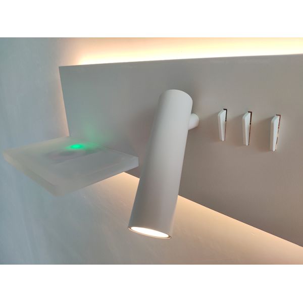 Wireless charging bed reading light led reading lamp for USB headboard reading light led reading light for hotel