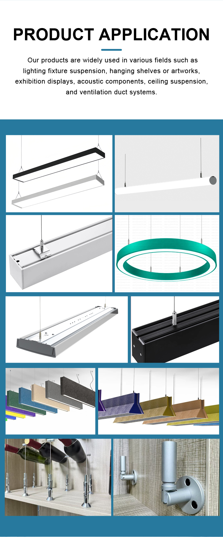 Hot Sales Adjustable Wire Cable Hanging System Wire Suspension Hanging Kit Ceiling Hanging Cable Kit