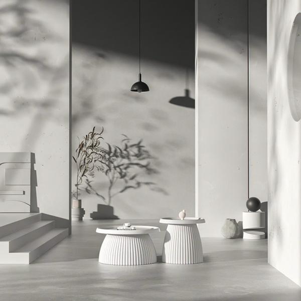 Quality Creative Household Round Small Plastic Tea Table For Mall for sale
