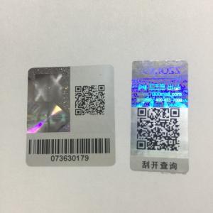 China Guarantee Product Authenticity with Holographic Laser Security Sticker and Sequential Numbering wholesale